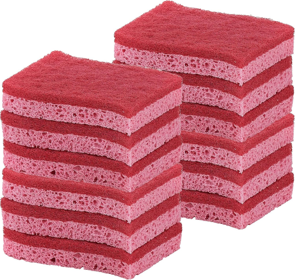 Kitchen Sponges for Washing Dishes, Non-Scratch Cellulose Dish Scrub Sponges, Cleaning Sponges for Household Use, Safe Cleaning Products, Kitchen Sponges Pack of 12, by