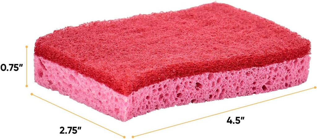 Kitchen Sponges for Washing Dishes, Non-Scratch Cellulose Dish Scrub Sponges, Cleaning Sponges for Household Use, Safe Cleaning Products, Kitchen Sponges Pack of 12, by